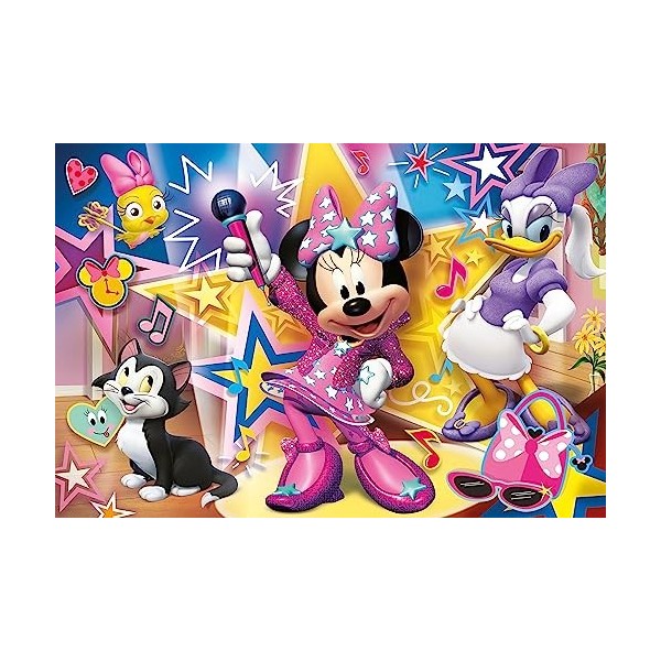 Clementoni Mickey & Friends Minnie Mouse Clementoni-26443-Supercolor Collection Happy Helpers-60 Maxi pièces, 26443, Multicol