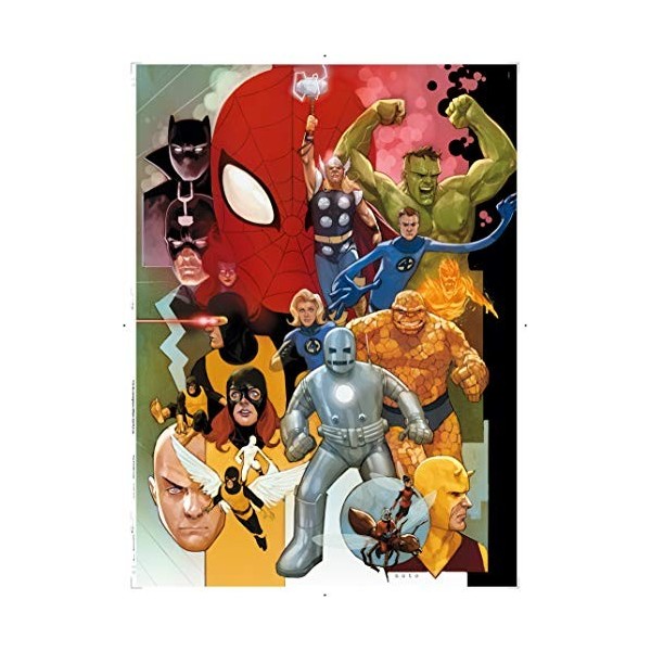 Clementoni- Puzzle 80 Years 1000pz Marvel Other, 39534, Multicolore, One Size