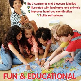 Amonev- Puzzle, 0714573399583, Motif Carte du Monde