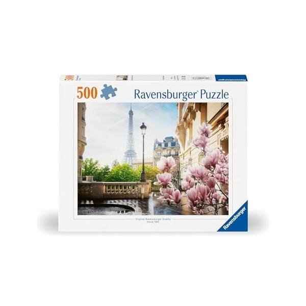 Ravensburger 12000366-Printemps à Paris-Puzzle de 500 pièces pour Adultes et Enfants à partir de 12 Ans, 12000366