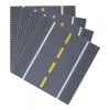 Strictly Briks - Lot de 4 plaques de Base recourbées - pour Construire des Routes/Villages/parkings - Compatible avec Toutes 