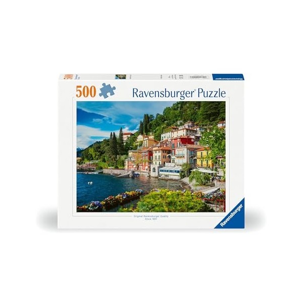 Ravensburger 12000201-Lac de Côme 500 pièces-pour Adultes et Enfants à partir de 10 Ans-Puzzle de Paysage avec Motif Italien,