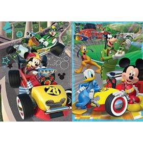 Educa - Disney Malette Mickey Top Départ 2 Puzzles de 20 pièces, 17639