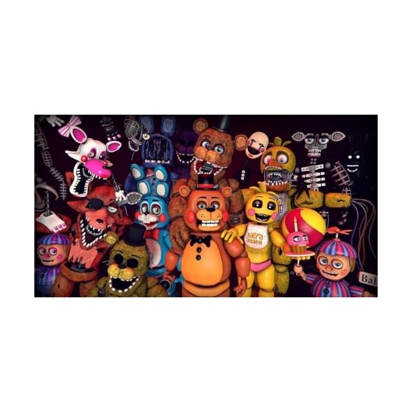 QJIRZB FNAF - Puzzle intellectuel éducatif - 200/300/500/1000 pièces - Jeu éducatif en bois - Cinq nuits - Jeu amusant famili