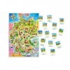 Castorland E-180 Carte dAllemagne Puzzle 120 + 28 Pièces -Couleur Aléatoires