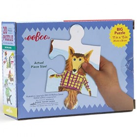 eeBoo - Puzzle 20 pcs - Skating Dogs - EPZDOG
