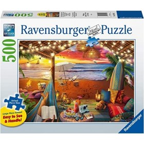 Ravensburger - Puzzle 500 pièces Pièces larges - Coucher de soleil sur la plage - Adultes et enfants dès 12 ans - Puzzle de q