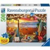 Ravensburger - Puzzle 500 pièces Pièces larges - Coucher de soleil sur la plage - Adultes et enfants dès 12 ans - Puzzle de q