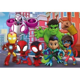 Clementoni- Marvel Spidey and His Amazing Friends Supercolor Friends-24 Maxi Pièces, Enfants 3 Ans, Puzzle Dessin Animé-Fabri