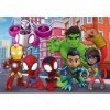 Clementoni- Marvel Spidey and His Amazing Friends Supercolor Friends-24 Maxi Pièces, Enfants 3 Ans, Puzzle Dessin Animé-Fabri