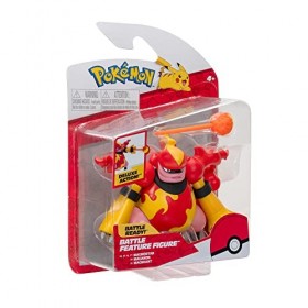 Pokèmon Magmortier – Figurine de Combat Magmortar de 11,4 cm avec Canon à Boule de feu, PKW0169, Multicolore