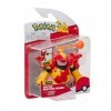 Pokèmon Magmortier – Figurine de Combat Magmortar de 11,4 cm avec Canon à Boule de feu, PKW0169, Multicolore