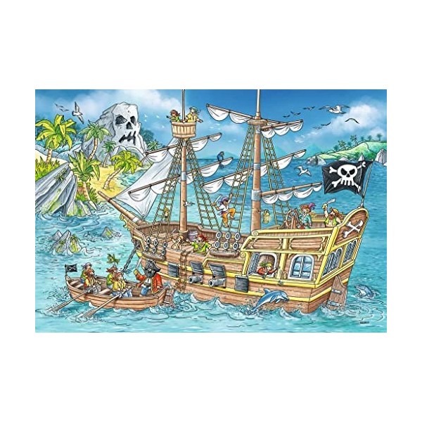 Ravensburger 05089 05089 Puzzle pour Enfant LÎle aventureuse Jaune 2 x 24 pièces