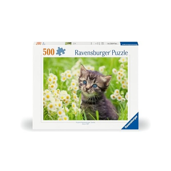 Ravensburger 12000367-Chatons dans la Prairie-Puzzle de 500 pièces pour Adultes et Enfants à partir de 12 Ans, 12000367