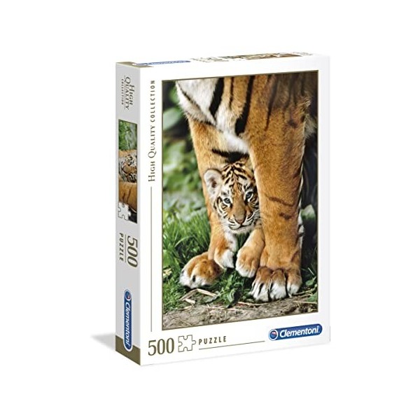 Clementoni - 35046 - WWF Puzzle - Bengal Tiger Cub between Its mother - 500 Pièces