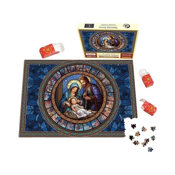 Calendrier De Lavent De La Nativité Puzzle 2023, Calendrier De Lavent Puzzle Nativité Religieux Pour Enfant Adulte, Puzzle 