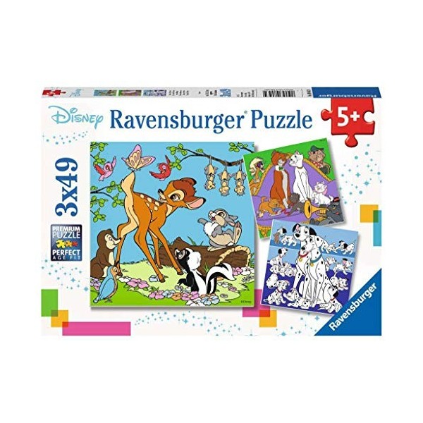 Ravensburger- 3 Puzzles de 49 pièces Les Amis Disney Mickey Mouse Enfant, 08043, Néant