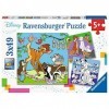 Ravensburger- 3 Puzzles de 49 pièces Les Amis Disney Mickey Mouse Enfant, 08043, Néant