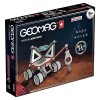 Geomag- Special Edition Rocket NASA Lunar Rover Construction Magnétique, Blanc/Gris/Rouge/Bleu, 52 Pièces
