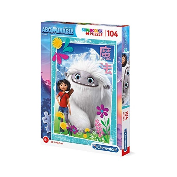 Clementoni Supercolor Dreamworks Abominable-104 pièces-Puzzle Enfant-fabriqué en Italie, 6 Ans et Plus, 27272, Multicolore