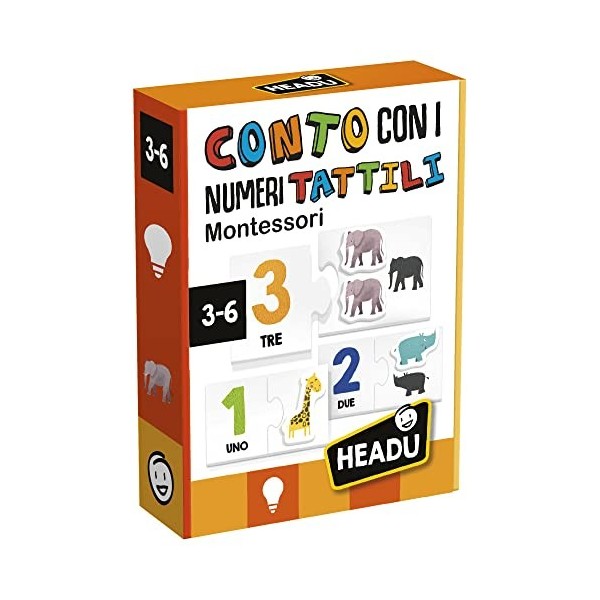 Headu- Animali Jeu en boîte éducatif, IT55089, Multicolore