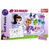 TREFL - 14409 - Maxi Puzzle à Colorier - Littlest Pet Shop - 30 Pièces