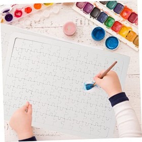 Toyvian 2 Ensembles Puzzle Coloriage Blanc Puzzles Blancs Vierges Puzzle Personnalisé Bricolage Blanc Casse-tête Inachevé Puz