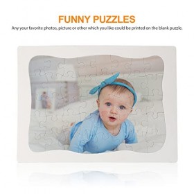 NUOBESTY 2 Ensembles Puzzle Coloriage Blanc Impression Puzzle Bricolage Artisanat De Puzzle De Sublimation Puzzle De Sublimat