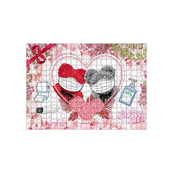 KingbeefLIU Puzzle 1000 Pièces/Ensemble Couverture De Visage De Bande Dessinée Ours Papier Puzzle Amoureux Jeu De Puzzle Joue