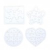 Alipis 4 Pièces Puzzles De Sublimation Puzzle Blanc Puzzles en Papier Jouets De Puzzle Plateau De Puzzle Inachevé Ébauches De