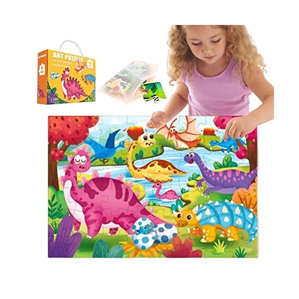 Générique Puzzles danimaux pour Enfants - Puzzles pour Enfants dâge préscolaire - avec Sac à Fermeture éclair Version avanc