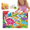 Générique Puzzles danimaux pour Enfants - Puzzles pour Enfants dâge préscolaire - avec Sac à Fermeture éclair Version avanc