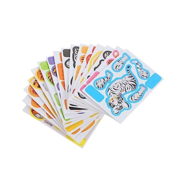 SAFIGLE 50 Pièces Puzzle De Jeu Dapprentissage Puzzle en Forme De Tigre Jouet Casse-tête Éducatif Jouets De Motricité pour En