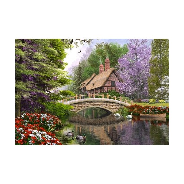 Puzzle 1000 pièces - Cottage sur la rivière - 102365 de Castorland