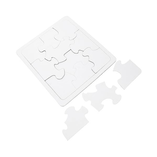 Totority 4 Pièces Puzzle Enfants Puzzles Puzzle Blanc Blanc Puzzle Sublimation Puzzle Blanc Dessiner sur Puzzle Bricolage Puz