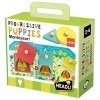 Headu- Animali Progressive Puppies Montessori Jeu éducatif 2-4 Ans, MU53641, Multicolore