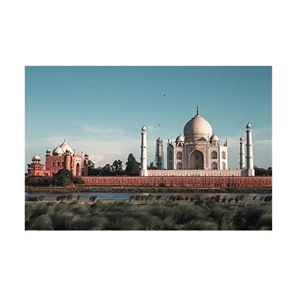 Puzzles pour Adultes 120 Pièces, Inde - Taj Mahal Adulte Enfants Jouet Éducatif Intellectif DIY Objets de Collection Décorati