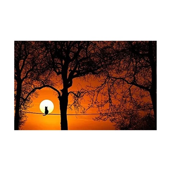 120 Pièces Puzzles pour Adultes, Coucher de Soleil Rouge Puzzles Colorés pour Enfants et Adolescents de 12 Ans et Plus, Art d