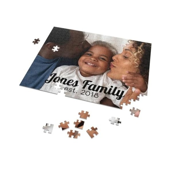 Puzzle personnalisé à partir de photos – 300/500/1 000 pièces – Puzzle personnalisé en bois pour adultes et enfants, famille,