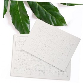 ibasenice 2 Ensembles Puzzle Coloriage Blanc Puzzles Vierges De Bricolage Puzzles De Sublimation Casse-tête Familial Puzzle B