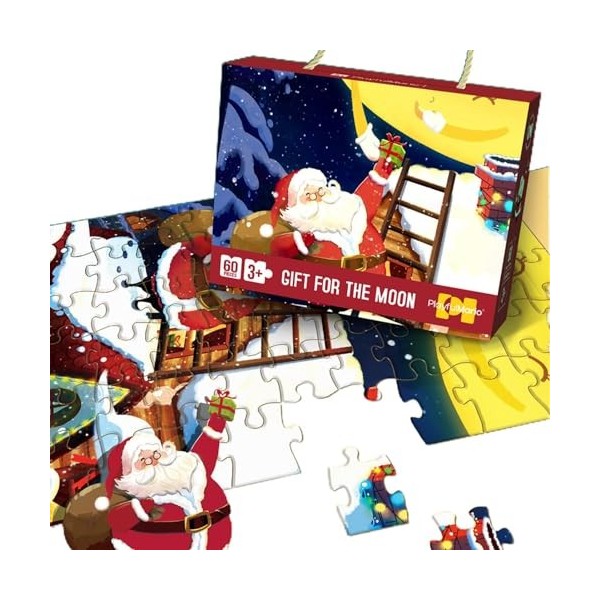 Moxeupon Puzzle Jouet de Noël - Jouet de Puzzle éducatif pour,Jouets de développement pour la Maison, soirée à thème, école, 