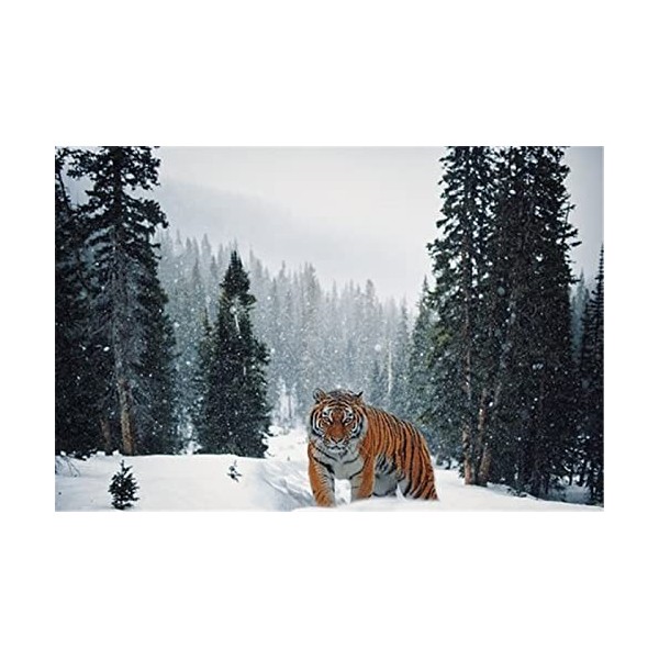 120 Pièces Puzzle Éducatif Puzzle Jeu De Famille Tigre Cadeau pour Adultes Et Enfants-25x20cm 9.84x7.87inch 
