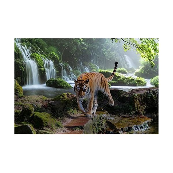 120 Pièces Puzzle Éducatif Puzzle Jeu De Famille Tigre Cadeau pour Adultes Et Enfants-25x20cm 9.84x7.87inch 