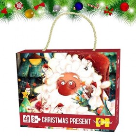 cypreason Jouet de Puzzle de Noël pour - Puzzles de Noël pour Les de 4 à 10 Ans - Jouet éducatif dapprentissage pour Centre 
