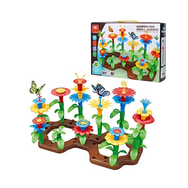 NOOLY 38 Pièces Jouets de Construction de Jardin Fleuri pour Garçons Et Filles de 3 Ans Et Plus HYWJ-01