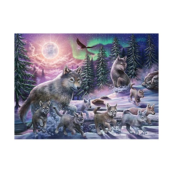 Ravensburger Heart 12908 Puzzle pour Enfants à partir de 7 Ans Motif Loups du Nord, 150 pièces, Multicolore