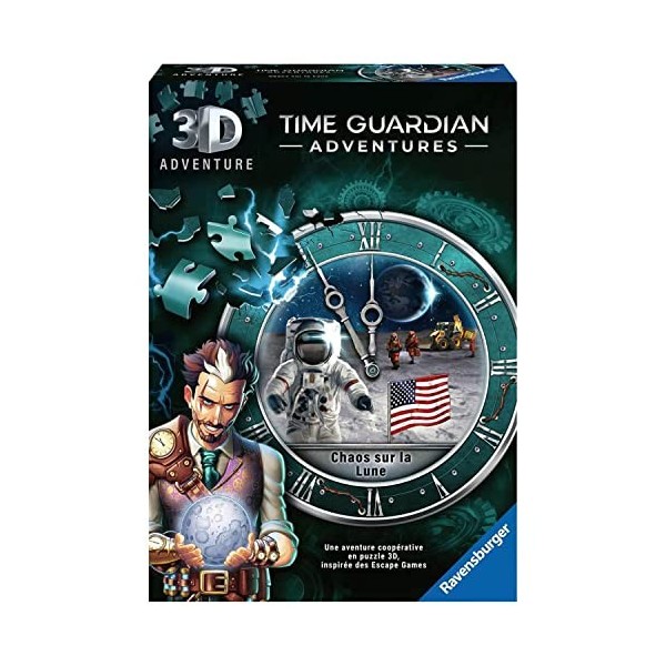 Ravensburger - Puzzle 3D Time Guardians - Chaos sur la Lune - Inspiré des Escape Game - Aventure - 216 pièces - 11552