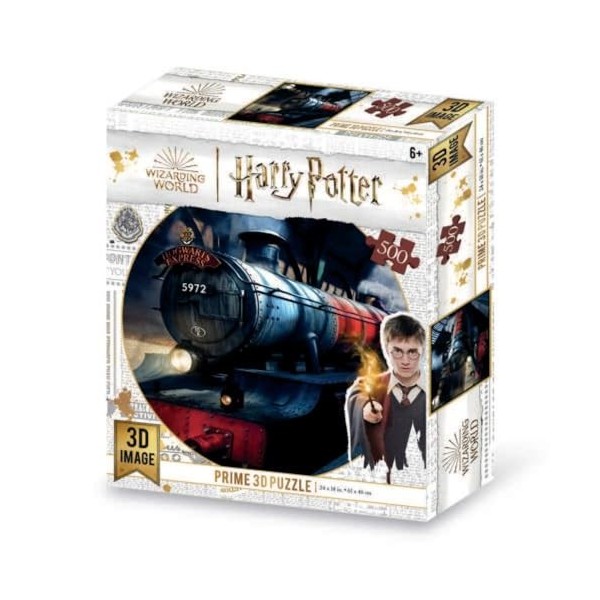 Grandi Giochi Harry Potter Train Puzzle lenticulaire Horizontal avec 500 pièces incluses et Emballage avec Effet 3D-PU103000,