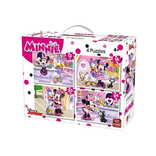 King Disney Puzzle 4 en 1 12, 16, 20, 5254, Multicolore