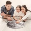 TOPINCN Puzzle de 1000 Pièces pour Adultes, Puzzles Ronds à Motif de Lune Spatiale pour Améliorer la Coordination